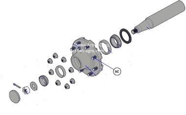 Болт колесная шпилька А 5/8”-18 X 2-1/4 AP2814 